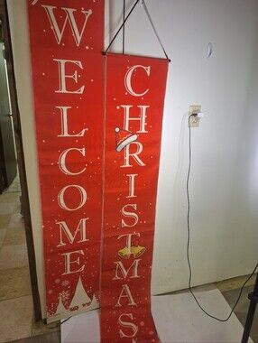 LONG "Welcome" "Christmas" Banners 70" X 12"